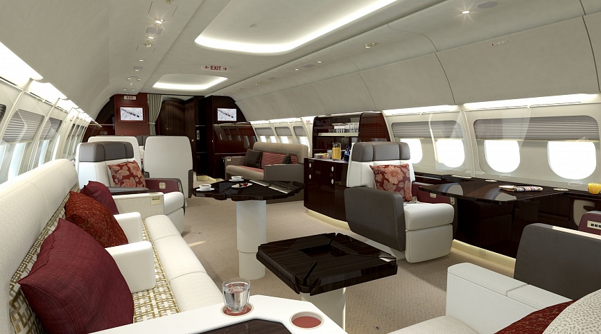 cabina Airbus 318 CJ interior